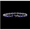 Image 3 : 12.47 ctw Sapphire and Diamond Bracelet - 14KT White Gold