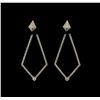 Image 1 : 1.23 ctw Diamond Dangle Earrings - 14KT White Gold