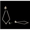 Image 2 : 1.23 ctw Diamond Dangle Earrings - 14KT White Gold