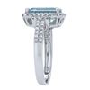 Image 2 : 1.97 ctw Aquamarine and Diamond Ring - 14KT White Gold