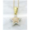 Image 1 : 0.75 ctw Designer Diamond Pendant With Chain - 18KT and 14KT Gold