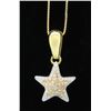 Image 5 : 0.75 ctw Designer Diamond Pendant With Chain - 18KT and 14KT Gold