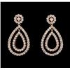 Image 1 : 1.51 ctw Diamond Earrings - 14KT Rose Gold