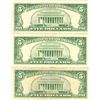 Image 2 : 1963 $5 VG/XF Red Seal Note Lot of 3