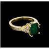 Image 1 : 14KT Yellow Gold 2.45 ctw Emerald and Diamond Ring