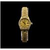 Image 1 : Rolex 18KT Gold President Diamond DateJust Ladies Watch