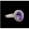 Image 1 : 14KT White Gold 2.36 ctw Tanzanite and Diamond Ring