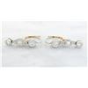 Image 1 : 1.06 ctw Diamond Earrings - Platinum and 18KT Gold