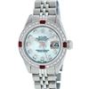 Image 1 : Rolex Stainless Steel Blue MOP Diamond and Ruby DateJust Ladies Watch