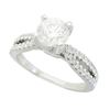 Image 2 : 1.29 ctw Certified Diamond Ring - 14KT White Gold