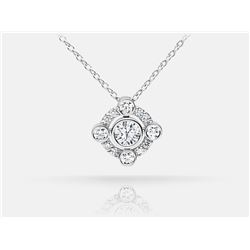 Diamond Pendant - 18KT White Gold