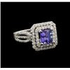 Image 1 : 14KT White Gold 2.16 ctw Tanzanite and Diamond Ring