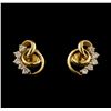 Image 1 : 0.50 ctw Diamond Earrings - 14KT Yellow Gold