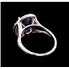 Image 3 : 3.40 ctw Tanzanite and Diamond Ring - 14KT White Gold