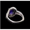 Image 3 : 14KT White Gold 1.37 ctw Tanzanite and Diamond Ring