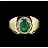 Image 2 : 1.95 ctw Emerald and Diamond Ring - 14KT Yellow Gold