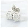 Image 8 : 0.90 ctw Diamond Stud Earrings - 14KT White Gold