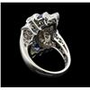 Image 3 : 1.33 ctw Sapphire and Diamond Ring - Platinum