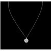 Image 2 : 18KT White Gold 1.43 ctw Diamond Pendant With Chain