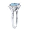 Image 2 : 2.15 ctw Aquamarine and Diamond Ring - 14KT White Gold