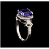 Image 4 : 14KT White Gold 3.40 ctw Tanzanite and Diamond Ring