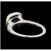 Image 3 : 0.66 ctw Sapphire and Diamond Ring - 14KT White Gold