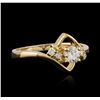 Image 1 : 14KT Yellow Gold 0.35 ctw Diamond Ring