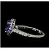 Image 3 : 2.71 ctw Tanzanite and Diamond Ring - 14KT White Gold