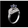 Image 3 : 18KT White Gold 1.37 ctw Tanzanite and Diamond Ring