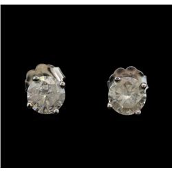 14KT White Gold 1.29 ctw Diamond Stud Earrings