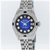 Image 1 : Rolex Stainless Steel Blue Vignette Diamond and Sapphire DateJust Ladies Watch