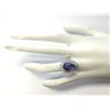 Image 4 : 5.73CTW Natural Blue Tanzanite And Diamond Ring In 14K White Gold