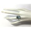 Image 4 : 6.96CTW Natural Aquamarine And Diamond Ring In 14K Solid White Gold