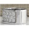 Image 2 : 4.20 CTW Natural Diamond Ring In14k Solid White Gold