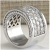 Image 3 : 4.20 CTW Natural Diamond Ring In14k Solid White Gold