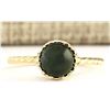 Image 1 : 1.50 CTW Natural Green Tourmaline Ring In 14k Yellow Gold