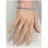 Image 3 : 11.01 CTW Natural Tanzanite And Dimond Bracelet In 14k Solid White Gold