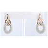 Image 1 : 5.62 CTW Natural Diamond Earrings 14k Solid Multi-tone Gold