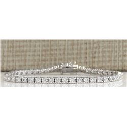 4.06CTW Natural Diamond Bracelet In 14K White Gold