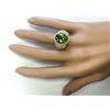 Image 4 : 8.02 CTW Natural Peridot And Diamond Ring In 14k Yellow Gold