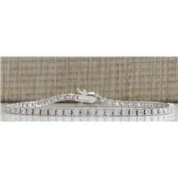 3.50 CTW Natural Diamond Bracelet In 14K Solid White Gold