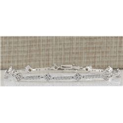 1.50CTW Natural Diamond Bracelet In 14K White Gold