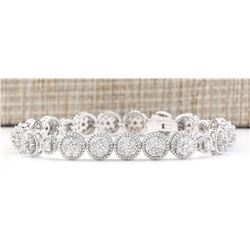 3.75 CTW Natural Diamond Bracelet In 14k White Gold