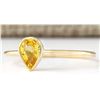 Image 2 : 0.52 CTW Natural Yellow Sapphire Ring In 14k Yellow Gold