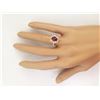 Image 4 : 2.96 CTW Natural Ruby And Diamond Ring In 14k Yellow Gold