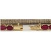 Image 3 : 57.62CTW Natural Ruby And Diamond Necklace In 14K Yellow Gold