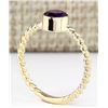 Image 3 : 1.00 CTW Natural Amethyst Ring In 14k Yellow Gold