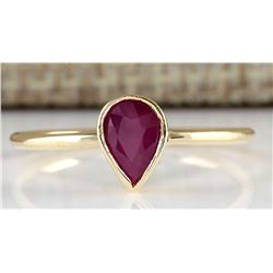 .60 CTW Natural Ruby Ring In 14k Yellow Gold