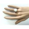 Image 4 : 4.40 CTW Natural Opal And Diamond Ring In14k Yellow Gold