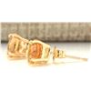 Image 2 : 3.00 CTW Natural Citrine Earrings 14k Solid Yellow Gold